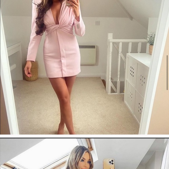 NWT ZARA Draped Blazer Dress M Blogger’s Favorite - Picture 9 of 14